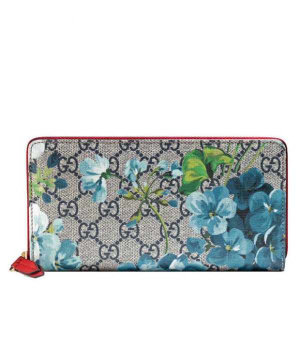 Gucci GG Blooms Zip Around Wallet 408665