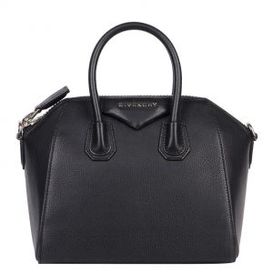 Givenchy Mini Antigona bag in eggplant grained leather BB05114012 Black