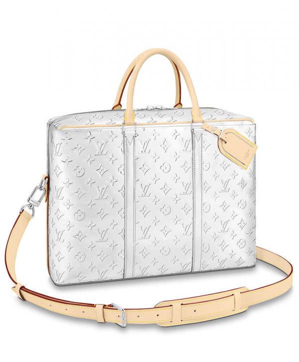 Louis Vuitton Neo Porte Documents Voyage Bag M58755 Silver