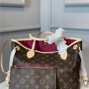 Louis Vuitton Neverfull PM Monogram Replica Canvas Bag Pivoine