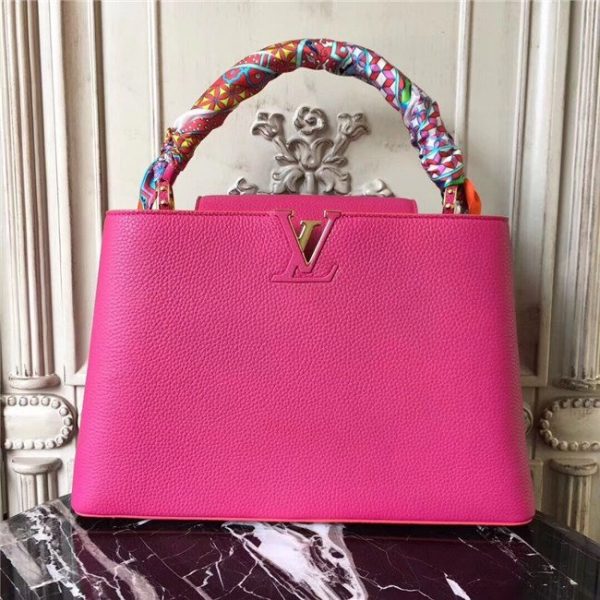 Louis Vuitton Capucines MM Framboise/Gold