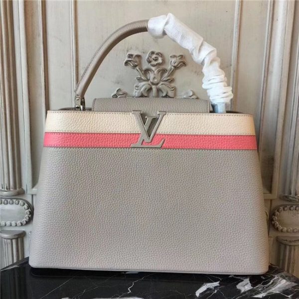Louis Vuitton Capucines MM Galet Pink/Silver