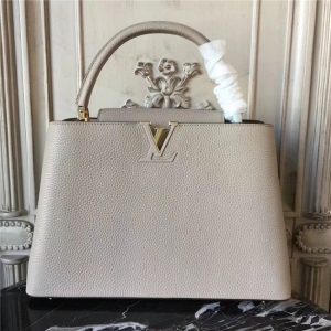 Louis Vuitton Capucines MM Galet/Gold