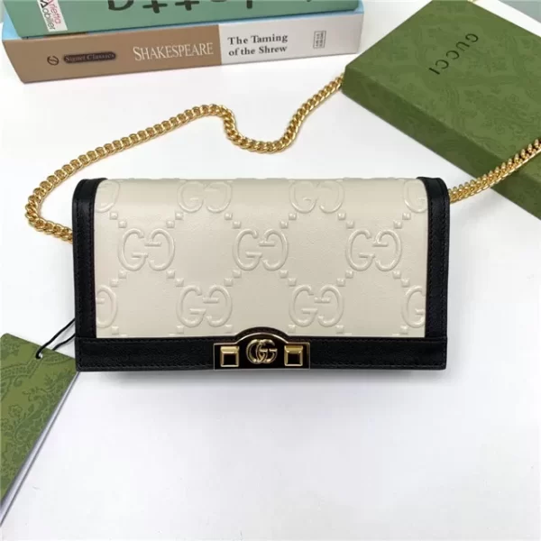 Gucci GG Wallet With Chain Black/White