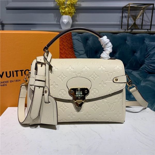 Louis Vuitton Georges BB Monogram Empreinte Leather Creme