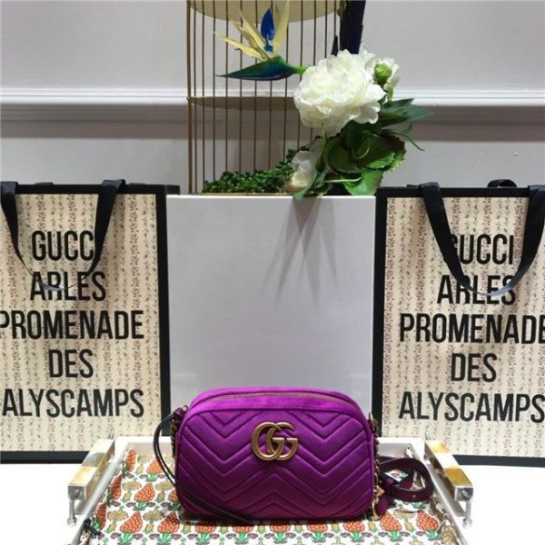 Gucci GG Marmont Matelasse Medium Shoulder Replica Bag Fuchsia