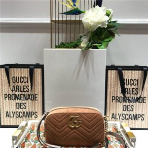 Gucci GG Marmont Matelasse Medium Shoulder Replica Bag Taupe