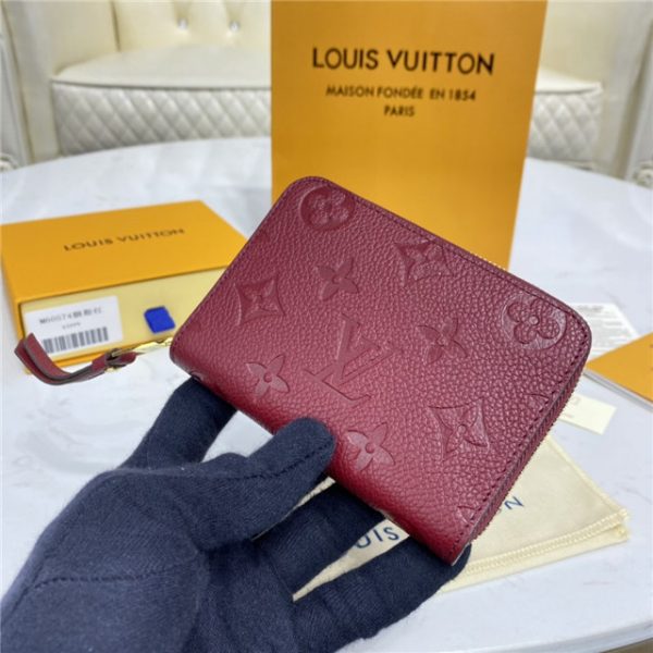 Louis Vuitton Zippy Coin Purse Monogram Empreinte Burgundy