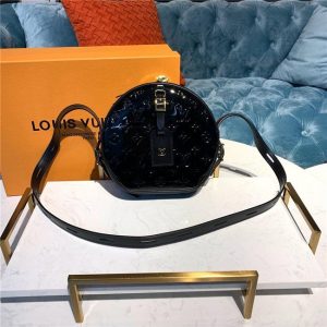 Louis Vuitton Boite Chapeau Souple Monogram Vernis Noir