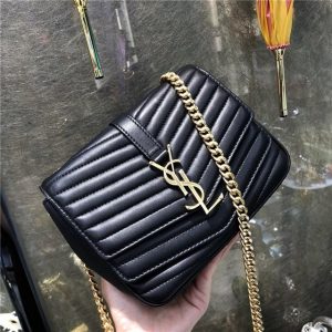 YSL Sulpice Small Matelasse Leather Black