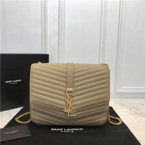 YSL Sulpice Medium Matelasse Leather Beige