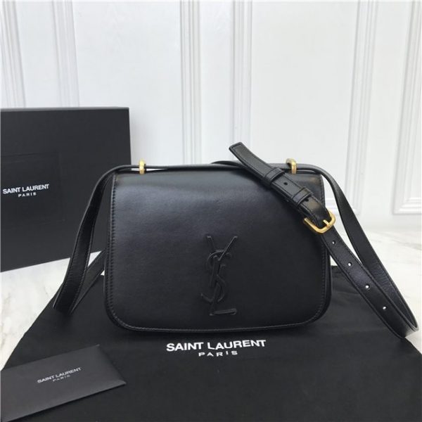 YSL Spontini Small Satchel Black Smooth Leather