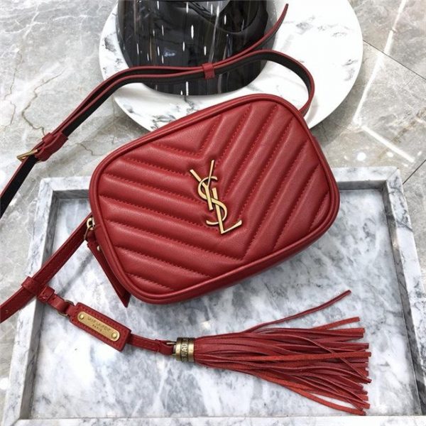 YSL Lou Belt Bag Matelasse Replica Leather Bag Red