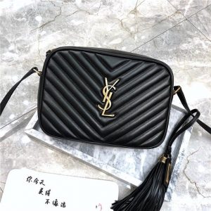 YSL Lou Camera Bag Matelasse Leather Black