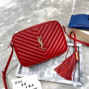 YSL Lou Camera Bag Matelasse Leather Red