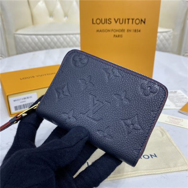 Louis Vuitton Zippy Coin Purse Monogram Empreinte Marine Rouge