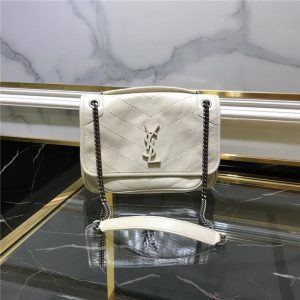 YSL Baby Niki Chain Bag White