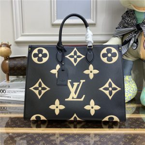 Louis Vuitton Onthego GM Black / Beige Replica