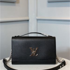 Louis Vuitton Lockme Clutch Black