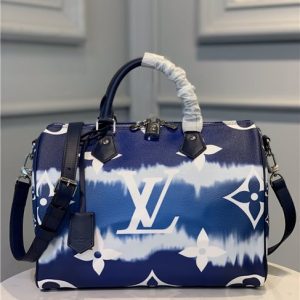 LV Escale Replica Speedy Bandouliere 30 Bleu Bags