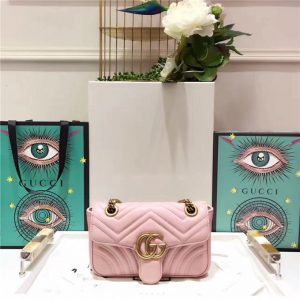 Gucci GG Marmont Replica Matelasse Mini Bag Dusty Pink