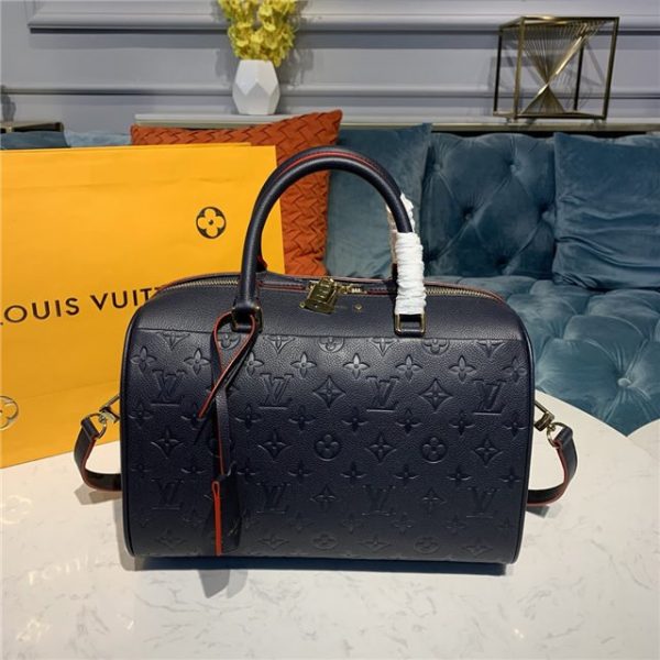 Replica Louis Vuitton Speedy Bandouliere 30 Empreinte Marine Rouge