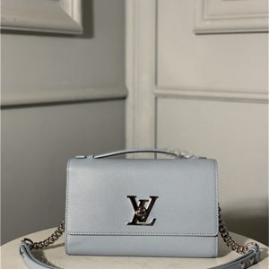 Louis Vuitton Lockme Clutch Olympe Blue