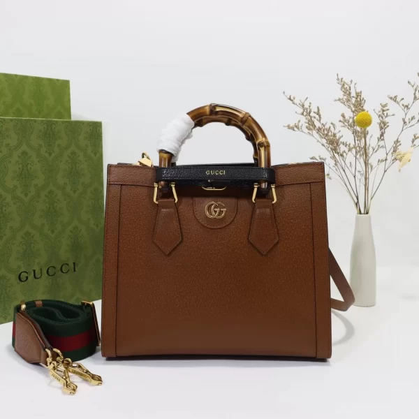 Gucci Diana Small Fake Tote Bag Brown