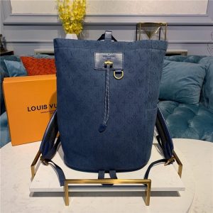 Louis Vuitton Chalk Backpack Monogram Replica Denim