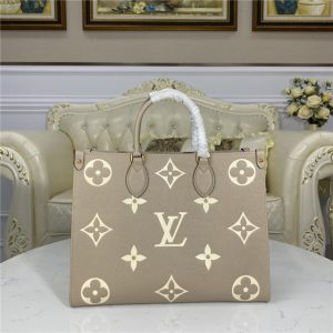 Louis Vuitton OnTheGo MM Replica Monogram Empreinte Leather Tourterelle Bag