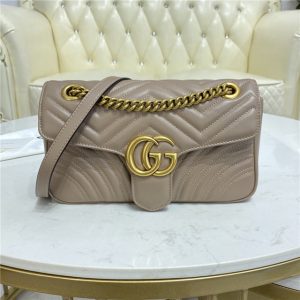 Gucci GG Marmont Matelasse Replica Small Shoulder Bag Dusty Pink