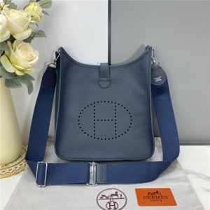 Hermes Evelyne PM Shoulder Replica Bag Dark Blue