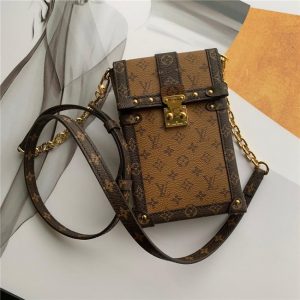 Louis Vuitton Pochette Trunk Verticale Fake Monogram Reverse Canvas