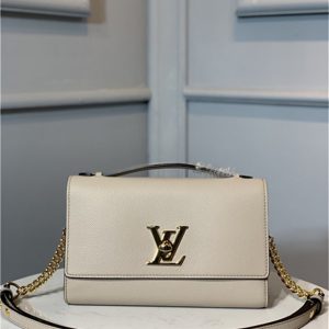 Louis Vuitton Lockme Clutch Greige