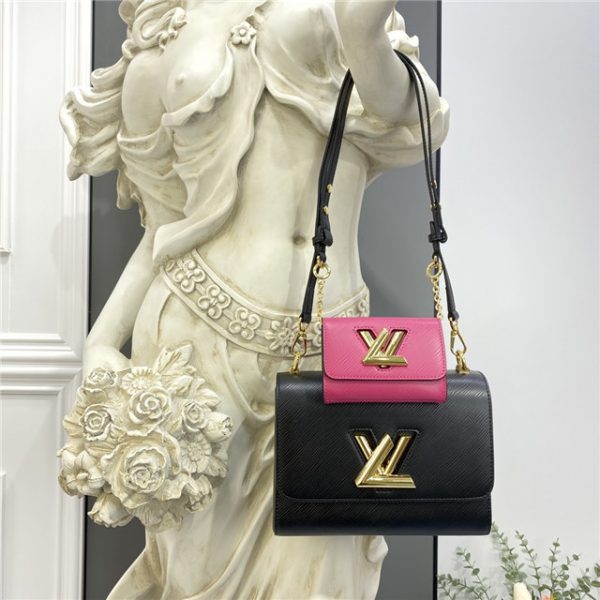 Louis Vuitton Twist MM Black / Fuchsia