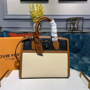 Louis Vuitton City Steamer MM Taurillon leather Black