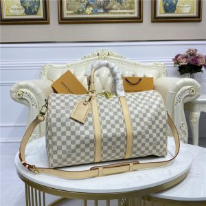 Louis Vuitton Keepall Bandouliere 45 Damier Replica Azur Canvas