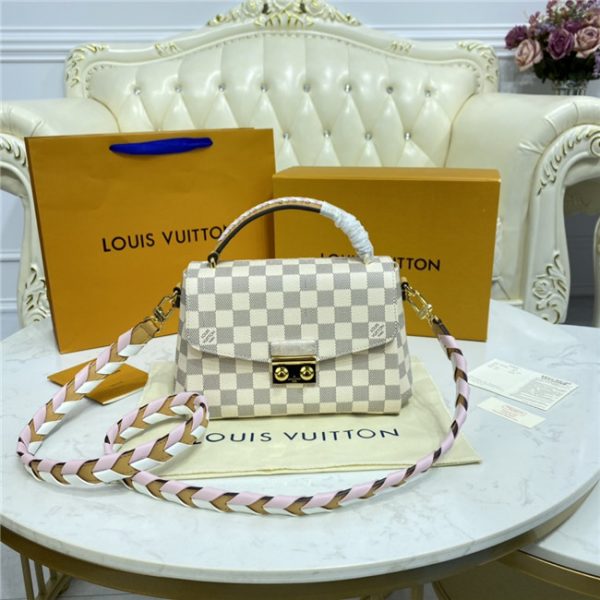 Louis Vuitton Croisette Damier Azur Replica Canvas Pink