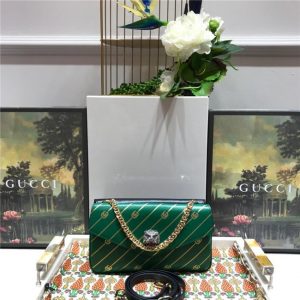 Gucci Medium Double Shoulder Bag Green/Black