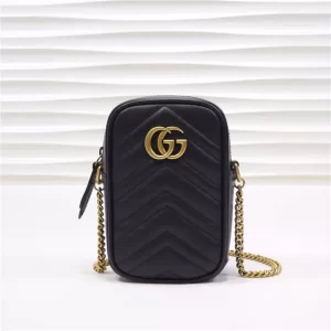 Gucci GG Replica Marmont Mini Bag Black