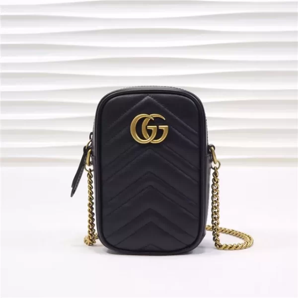 Gucci GG Replica Marmont Mini Bag Black