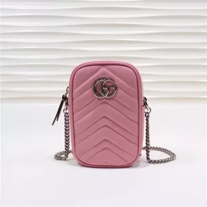 Gucci GG Replica Marmont Mini Bag Pink