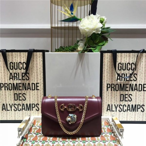 Gucci Rajah Medium Shoulder Bag Burgundy