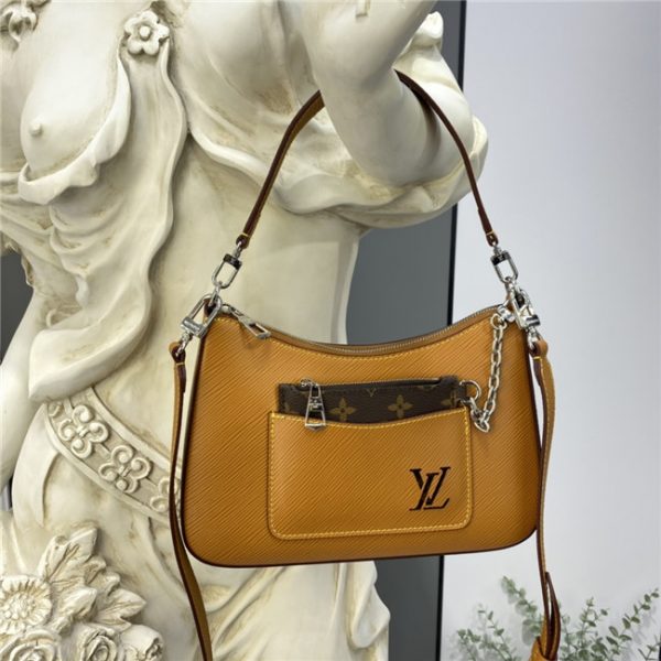 Louis Vuitton Marelle Fake Epi Leather Bag Honey Gold