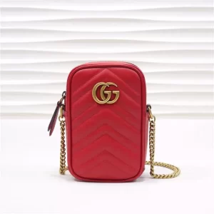 Gucci GG Replica Marmont Mini Bag Red