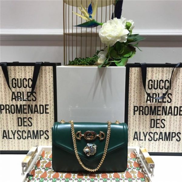 Gucci Rajah Medium Shoulder Bag Dark Green