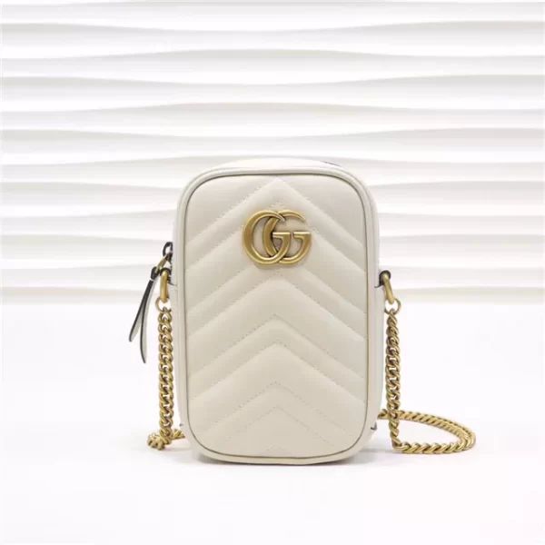 Gucci GG Replica Marmont Mini Bag White
