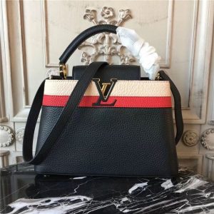 Louis Vuitton Capucines BB Black/Red/Gold