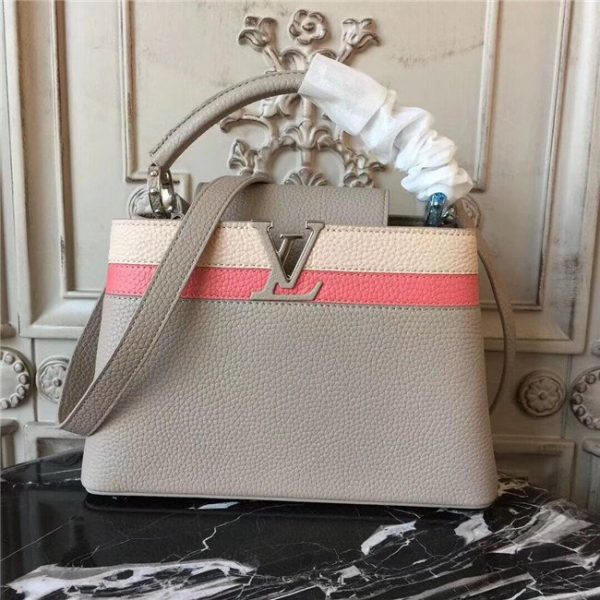 Louis Vuitton Capucines BB Galet/Pink/Silver