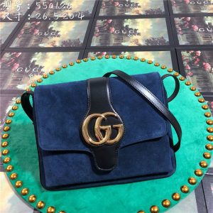 Gucci Arli medium shoulder bag Suede Dark Blue